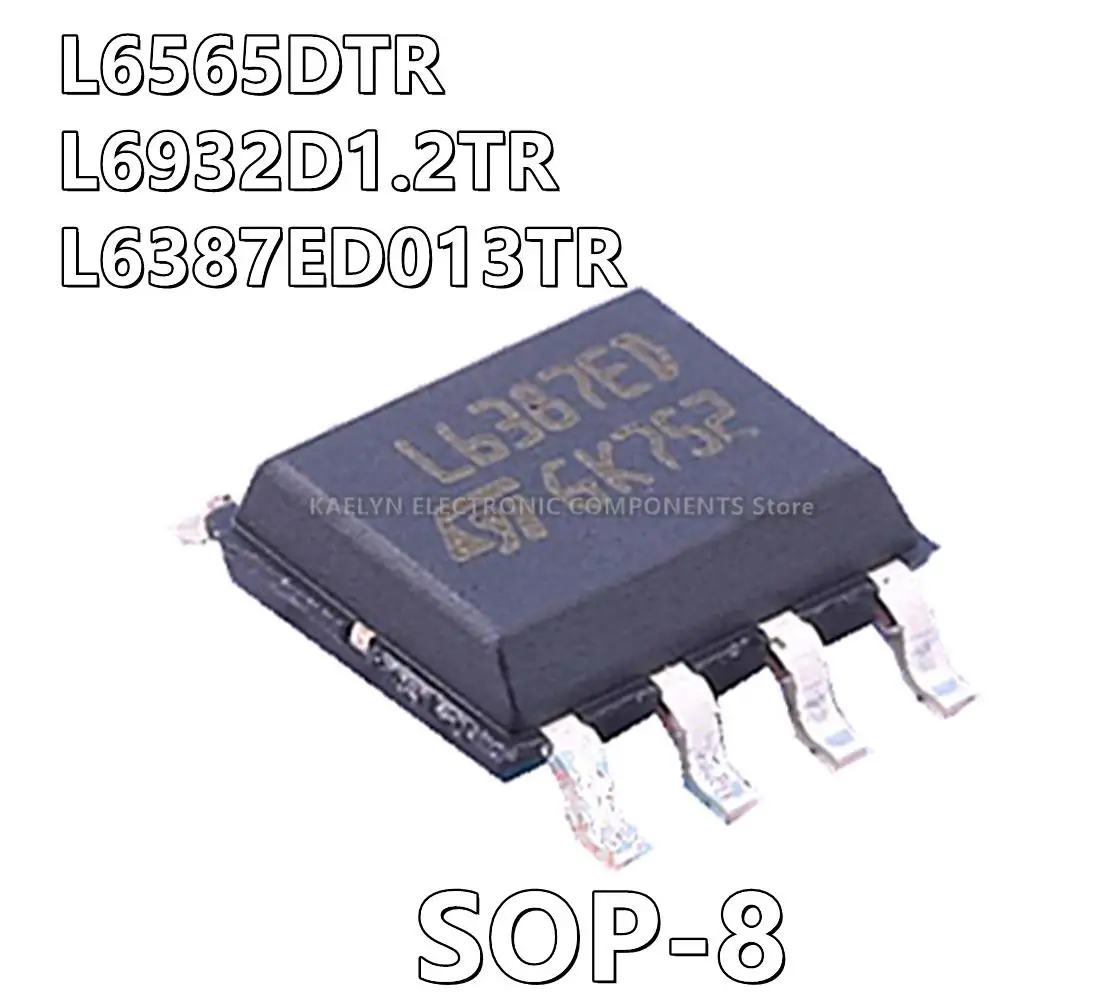 10Pcs/lot L6565DTR L6565D L6932D1.2TR L693212 L6387ED013TR L6387ED Half-Bridge Gate Driver IC Inverting 8-SOIC