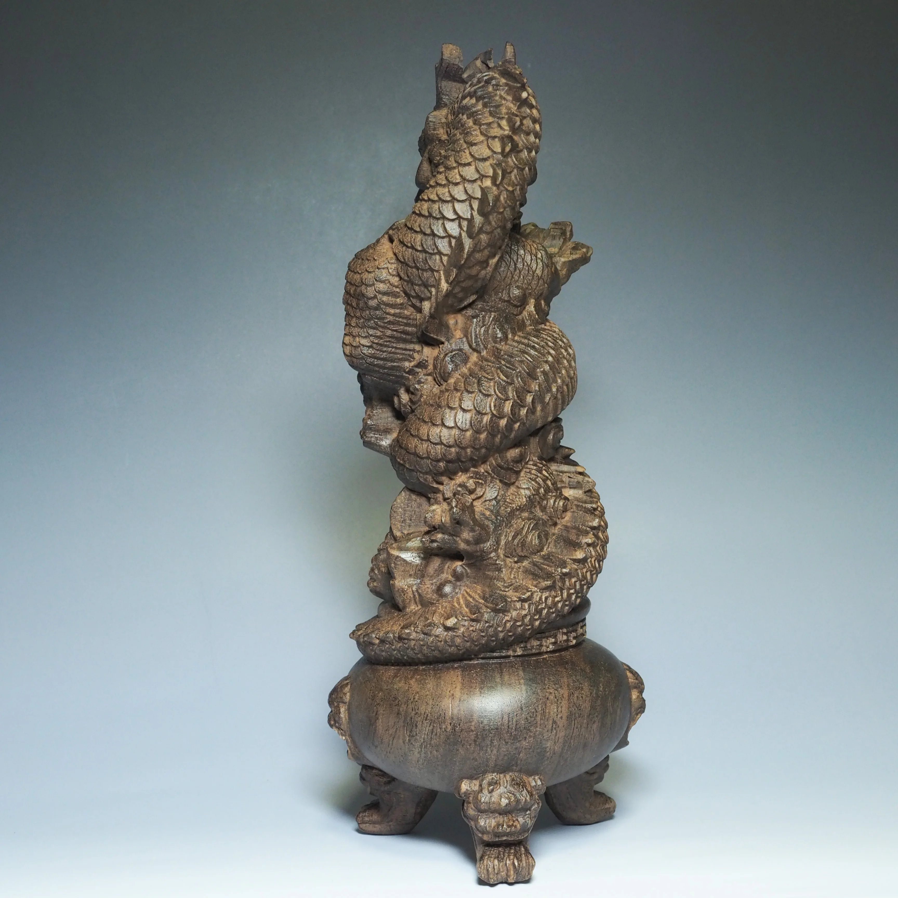Vietnamese agarwood carving Chinese dragon ornaments home living room TV cabinet decoration fortune cornucopia crafts ornaments