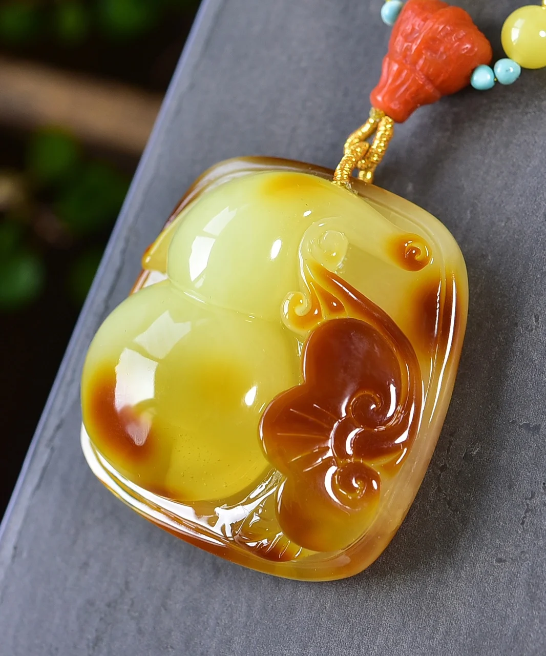 العنبر الأصفر الطبيعي القرع قلادة العنبر الأصفر النساء الرجال 39,36,15 مللي متر مجوهرات الريكي حجر بورما AAAAAAA