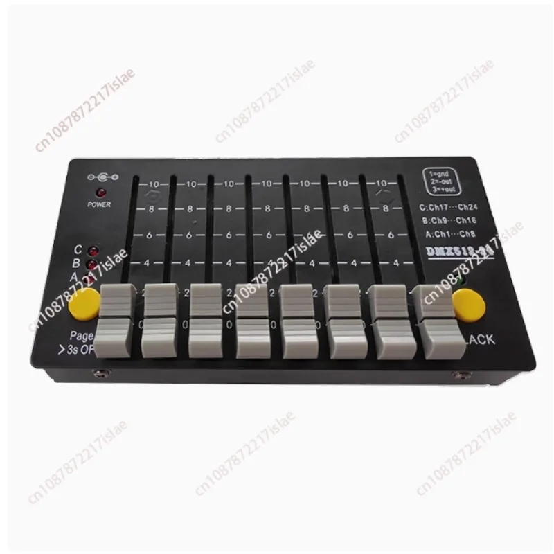 DMX512 Controller, Stage Lighting Test/Repair/Debugging Mini Small Console Battery Portable, Dimming Console