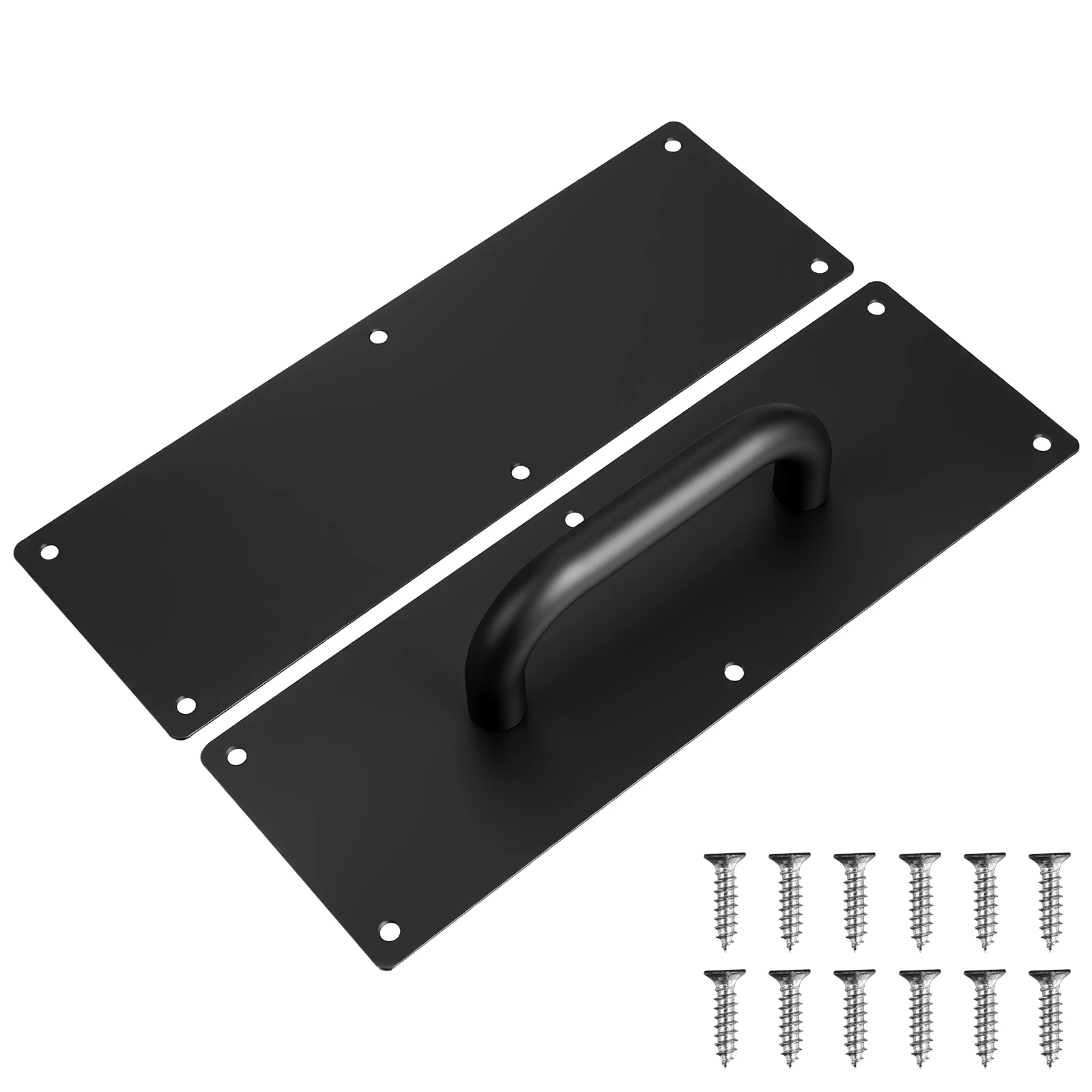 

Push Pull Plate Handle Stainless Steel Commercial Handle For Wooden Door Shed Attic Closet Door Heavy Duty Accessory