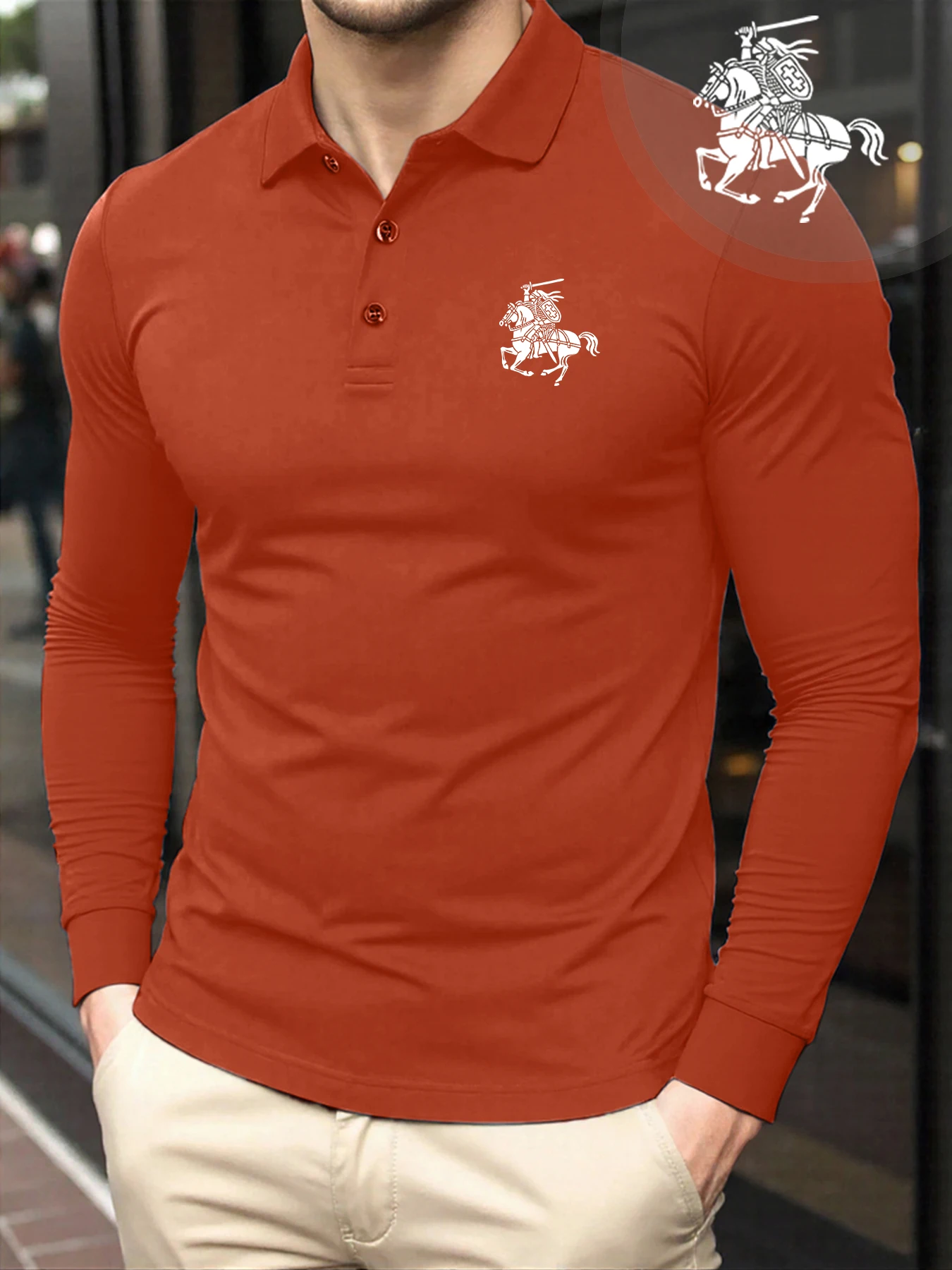 

Солдаты выходят для боевых печати, рубашки поло, мужская мягкая культурная футболка с воротником, повседневная осенняя мужская одежда с длинным рукавом