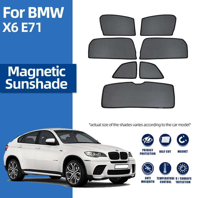 For BMW X6 E71 E72 2007-2014 Sunshade Shield Car Front Windshield Frame Curtain Rear Baby Side Window Sun Shade Visor