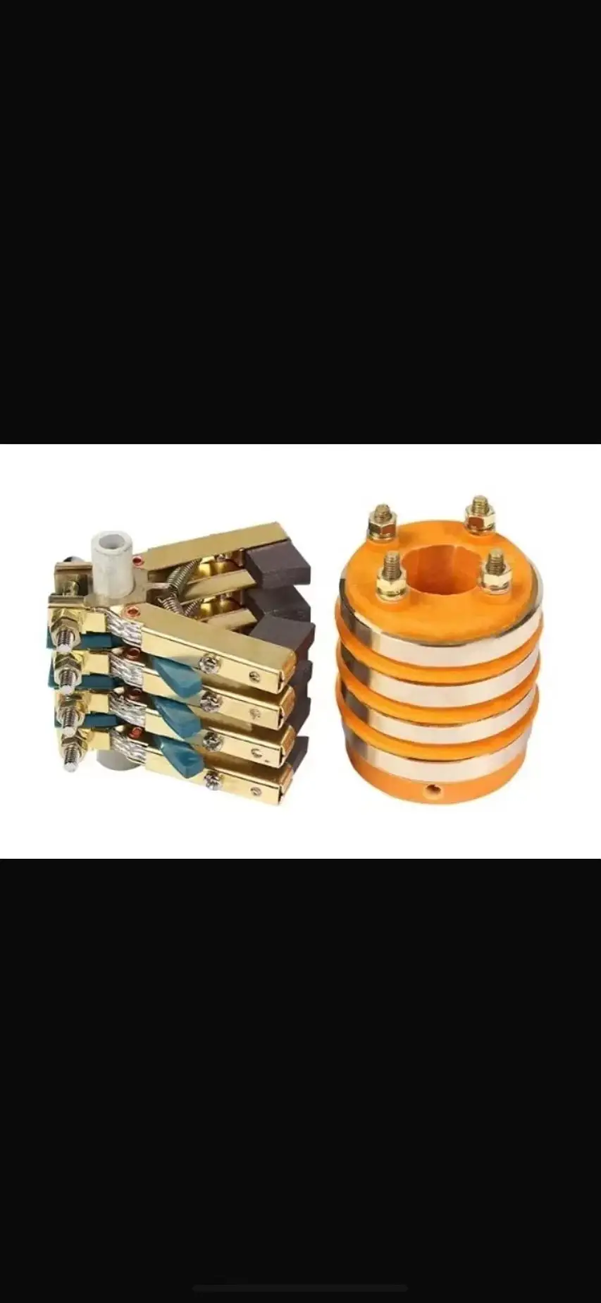 Electric ring copper carbon brush holder combination 200 amps internal control 50mm