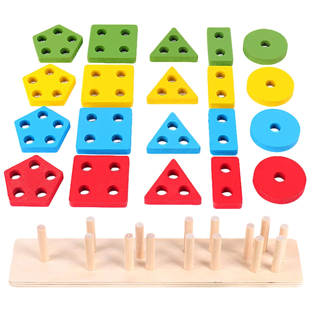 

Early Education Educational Toys for 1 Year Old Stackable Toddlers 1-3 Wooden 2 Outdoor