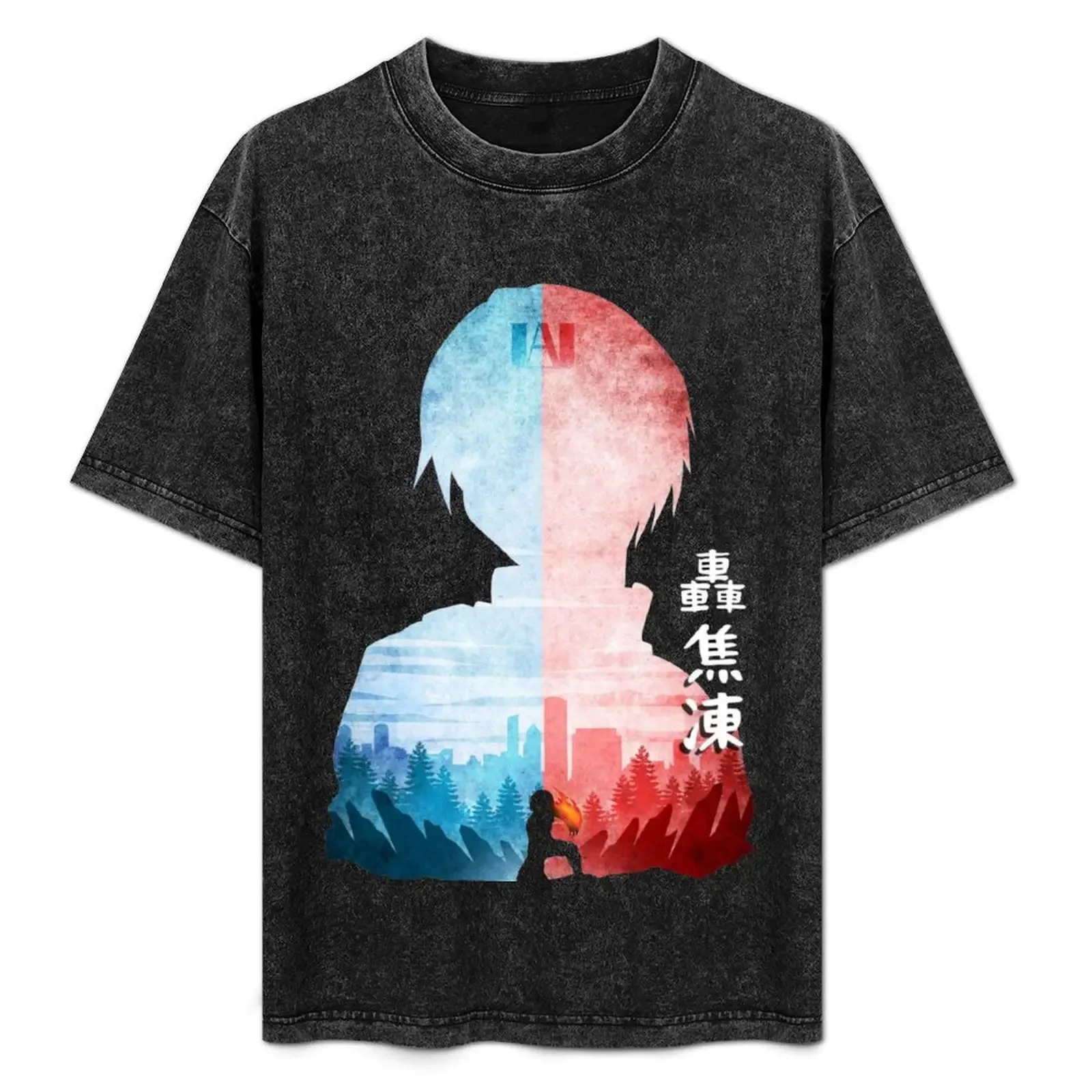

Aizawa Shouta Ice Fire Hero Academy #3 T-Shirt T-shirts oversize vintage anime shirt vintage mens graphic t-shirts hip hop