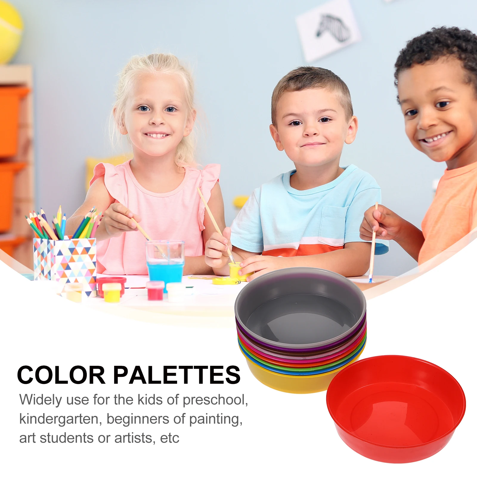 لوحة الطلاء المنصات البلاستيكية لوحة الرسم الفنية ذاتية الصنع لخلط الألوان وصينية الرسم ومستلزمات الرسم وصبغ الألوان المائية #2