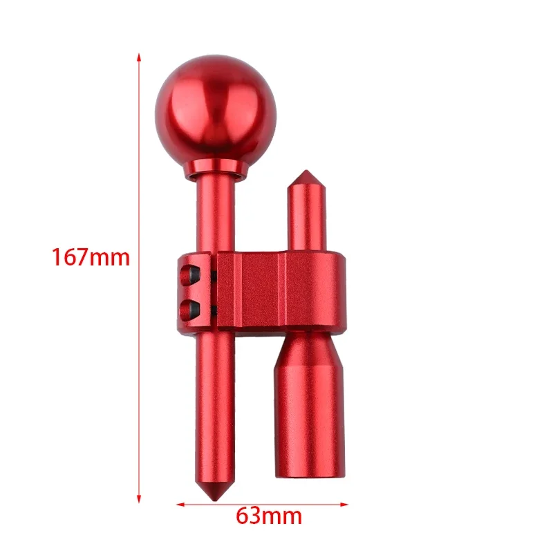 Car feel comfortable aluminum alloy H-type shift knob expansion adjustable expander speed change with knob round shift head