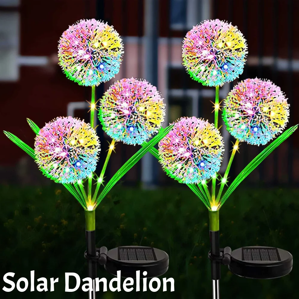 

Solar dandelion lawn light, courtyard decoration LED light, powered by sunlight, no wiring required, plug and play ready to use