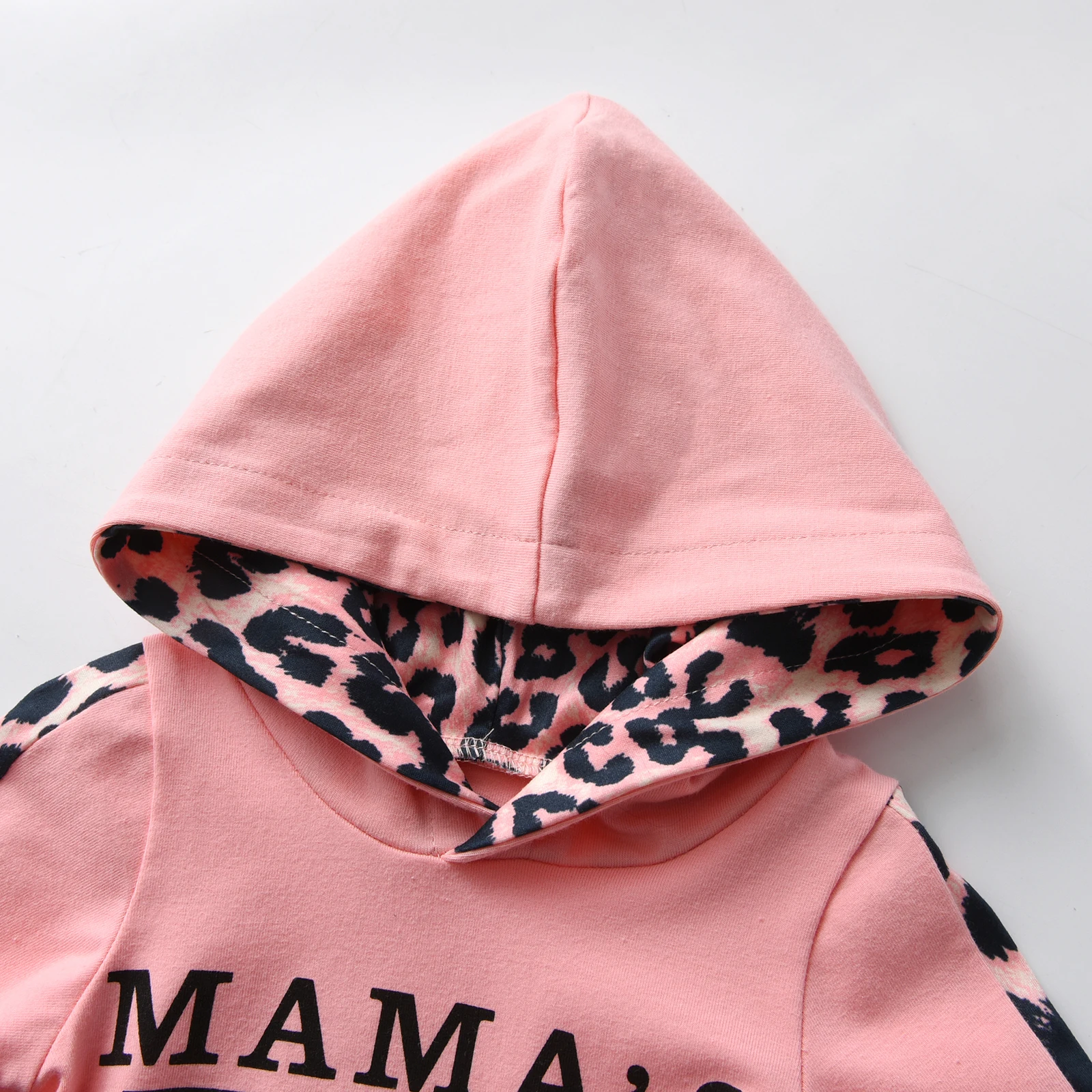 2PCS Newborn Baby Girl Spring Autumn Clothes Set Toddler Girls Letters Printed Long Sleeve Hooded Top and Pants Fashion Outfit