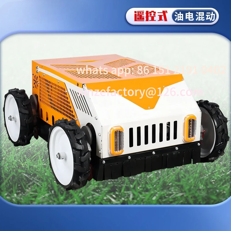 

Customizable four-wheel drive four-stroke electric lawn mower