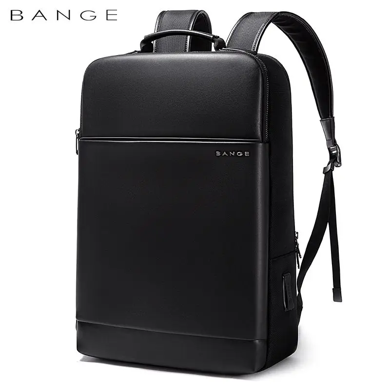 BANGE Design Large Capacity USB Rechargable Travel Backpacks Men 15.6 in Laptop Backpack Waterproof Bag for Male