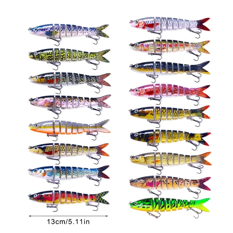 

Fishing Baits Wobblers Muti-Section Jointed Casting Hard Lures Treble Hook Crankbait Sinking Tackle Swimming Lures Baits