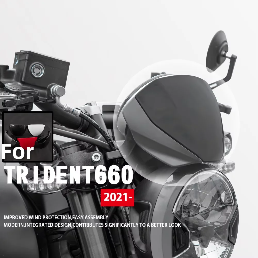 

For Trident 660 2021 2022 2023 Motorcycle Front Screen Lens Windshield Fairing Fly Headlight For Trident660 Windscreen Deflector