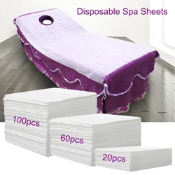 Non-woven Disposable Spa Sheets Beauty Salon Tattoo Thin Thickened Bed Sheets Breathable Massage Travel Hotel Sheet 20/60/100pcs