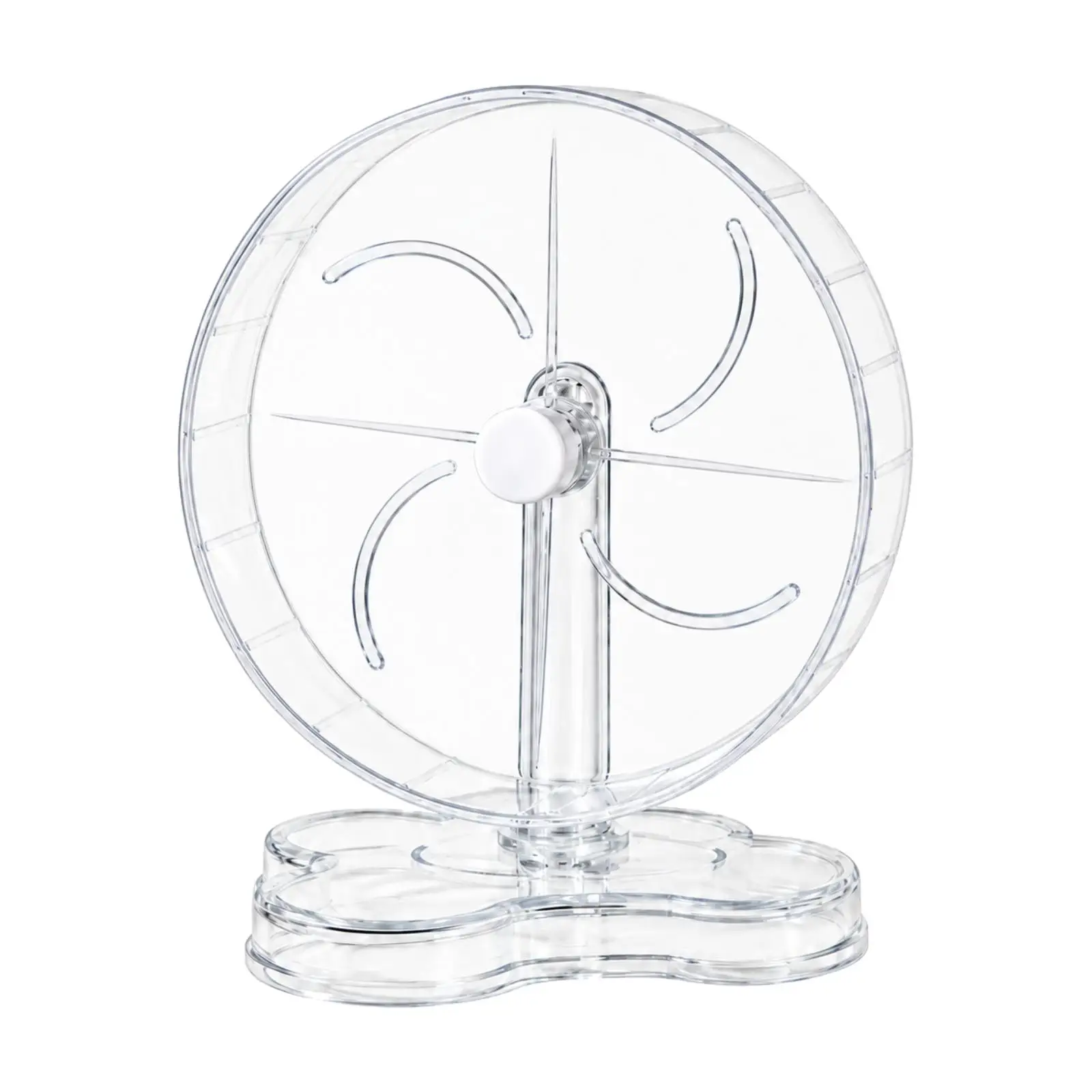 Dwarf Hamster Toy Running Wheel 25cm Transparent PET Silent Spinner with Stand for Small Pet Cage Exercise Fun