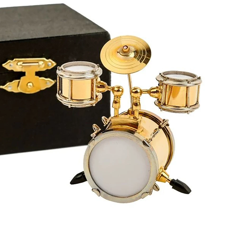 Miniatuur Muziekinstrumenten Jazz Drum Kit Model voor Poppenhuis ob11 Action figure Accessoires Poppenhuis bjd Decoratie 8x6cm