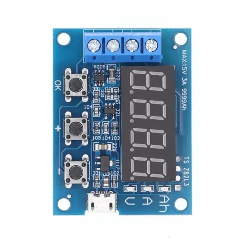 1.2V 12V 18650 ZB2L3 Li-ion Lithium Battery Capacity Tester + Resistance Lead-acid Battery Capacity Meter Discharge Tester