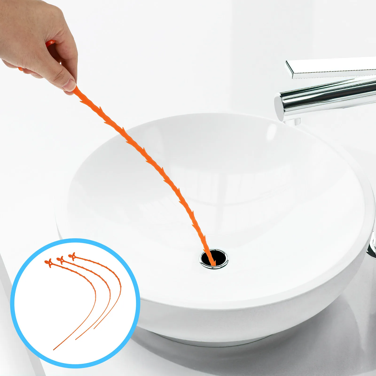 

3Pcs ABS Drain Clog Remover Tool with Barbed Hook Design Flexible Snake for Sink Bathroom Tub Shower Drain Hair Catcher Cleaner