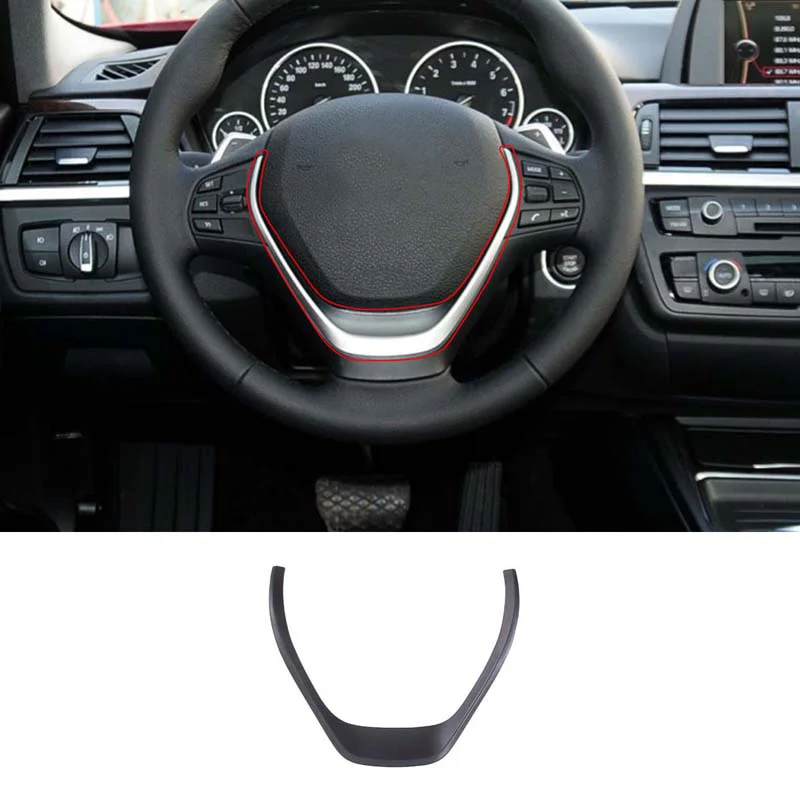 

For 2013-2019 BMW 3 Series F30 Luxury Line ABS Steering Wheel Sequins Decorative Frame Cover Car Interior Decorative Accessories