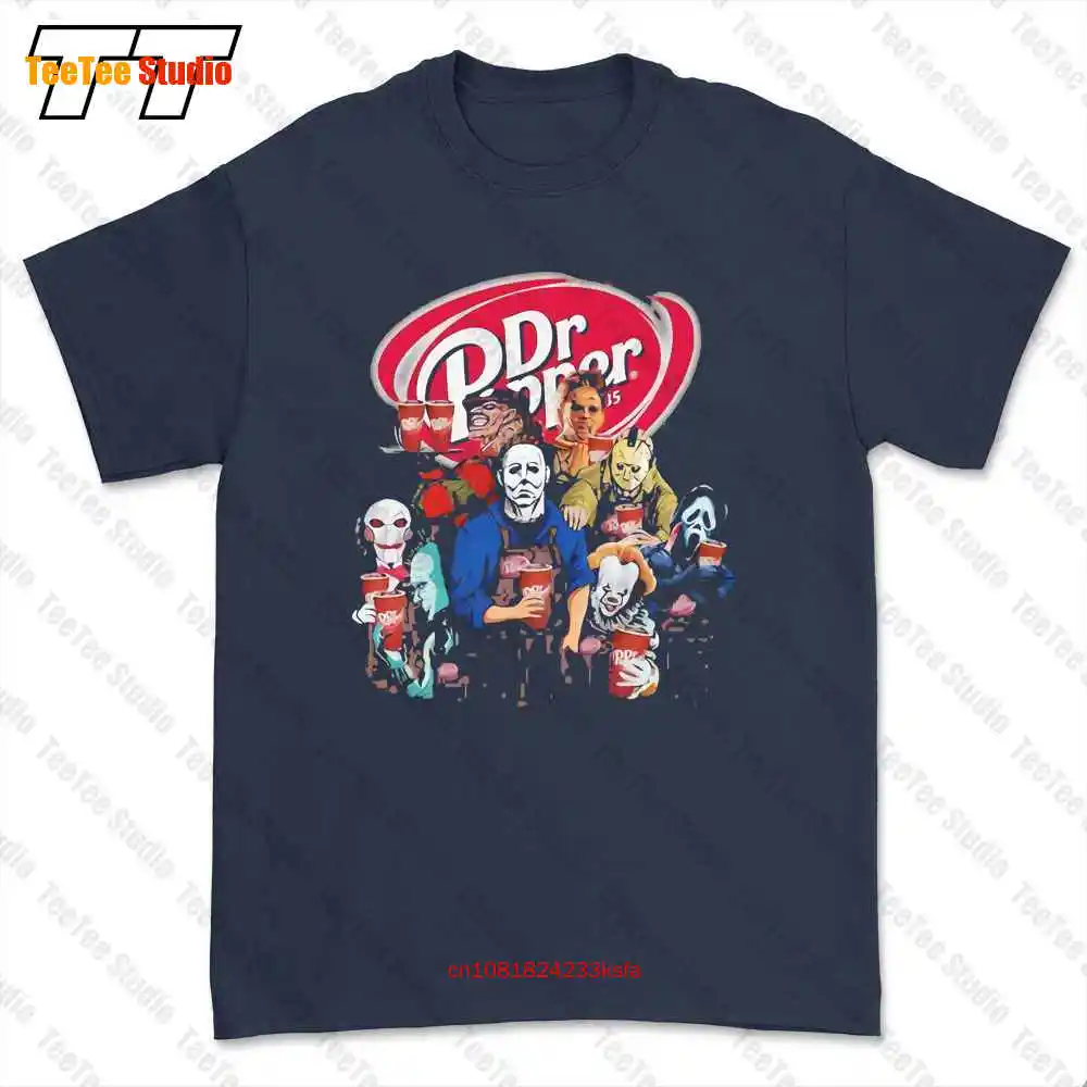 Halloween Horror Characters Dr Pepper Logo T-shirt Tee PTNH