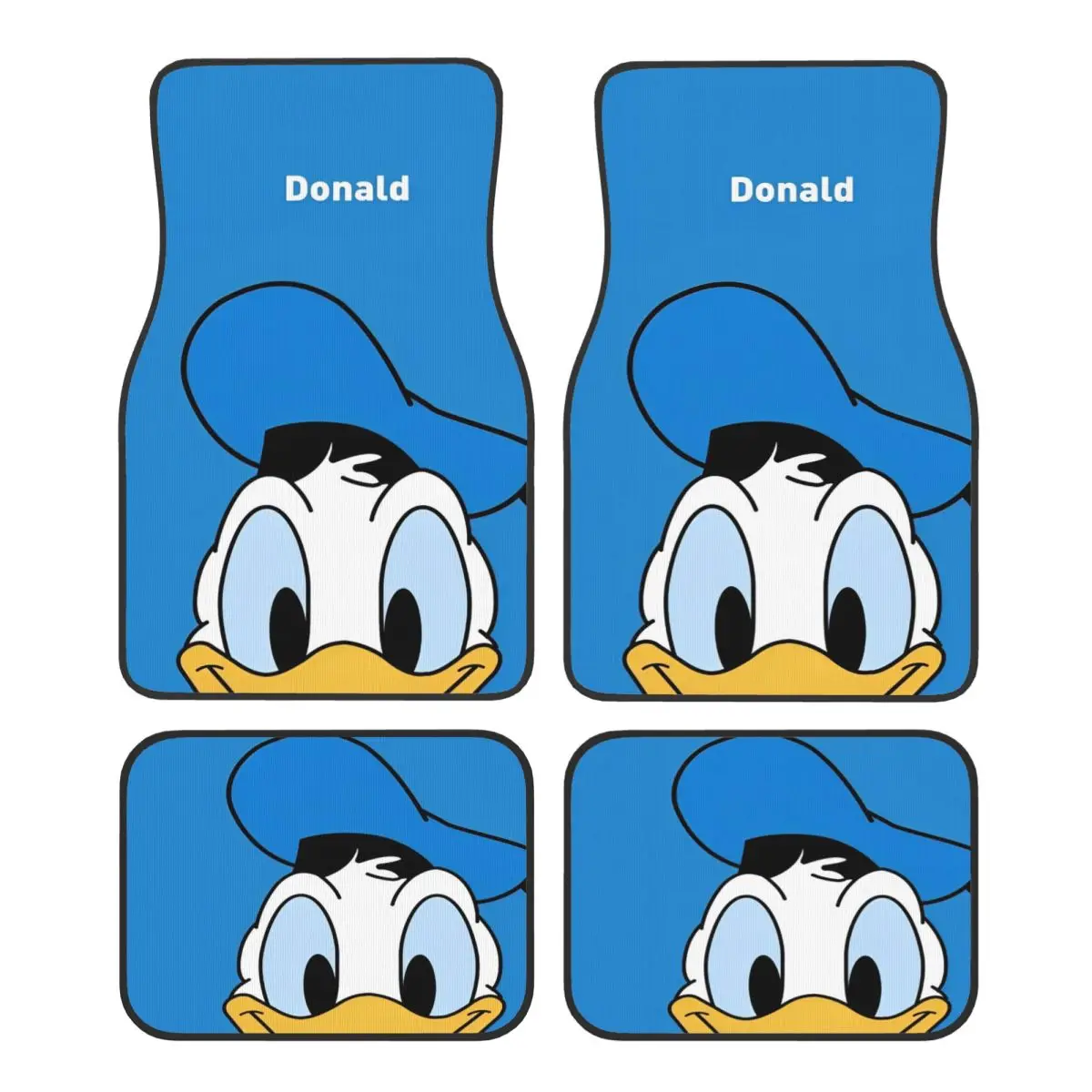 

Donald Duck Car Floor Mats Carpet Set of 4 Waterproof Universal Automotive Floor Mat Fit for Mid Trucks