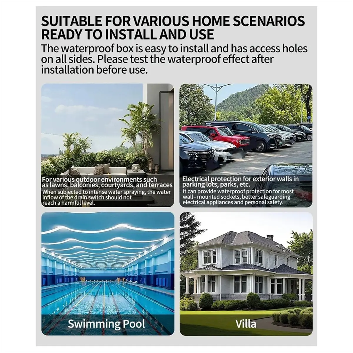 

IP66 Водонепроницаемый 2-позиционный наружный настенный выключатель света 3-бандовый кнопочный выключатель питания 16A пыленепроницаемый для домашнего сада