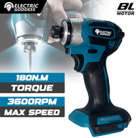 Electric GoddessDTD173 3600rpm Cordless Impact Driver 180Nm Brushless Electric Drill Wood/Bolt/T-Mode for Makita 18V Battery Pin
