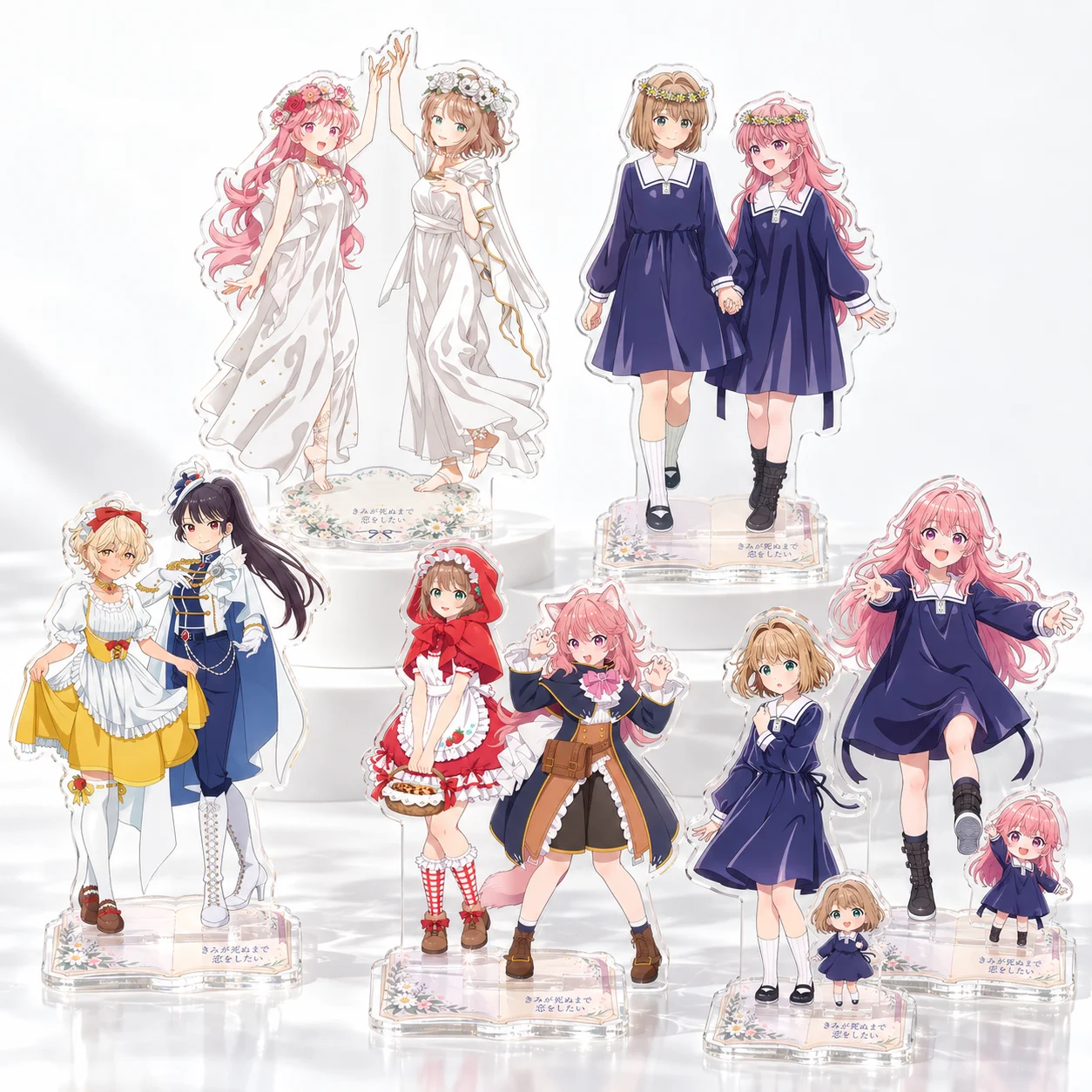 Kimi ga Shinu made Koi wo Shitai Sheena Mimi, figura de acrílico de anime para decoración de escritorio, llavero.