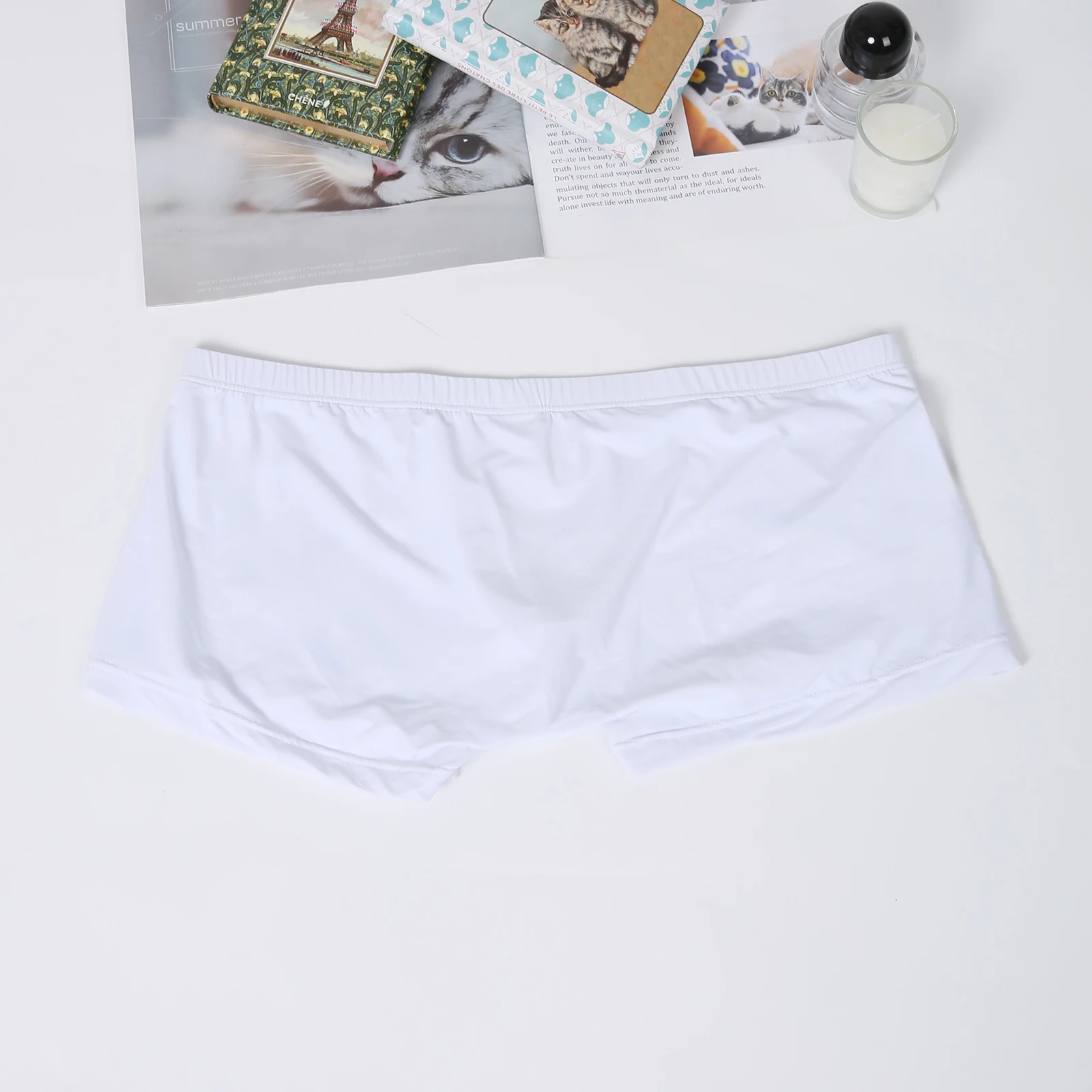 4er-Pack Herren-Boxershorts Transparente Unterwäsche mit Formgebender Tasche Nahtlose Eisseide Durchsichtige Shorts Ultradünne Unterhosen – Detail 4