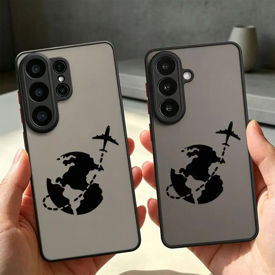 Shadow World Trip Case for Samsung Galaxy S26 S21 S22 Note 20 Ultra 10+ S23 FE S24 Plus S25 Ultra S20 FE Funda Back Phone Cover
