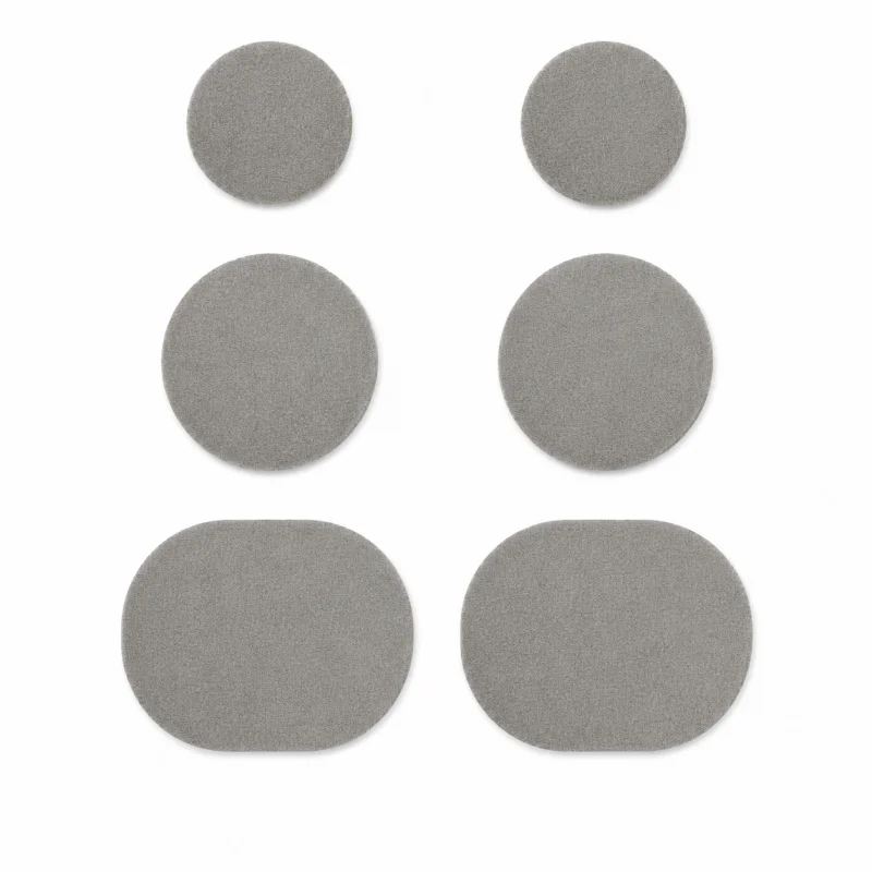 Gray Self‑Adhesive Shoe Heel Repair Pads Wear‑Resistant Fabric Patches for Shoe Hole Repair