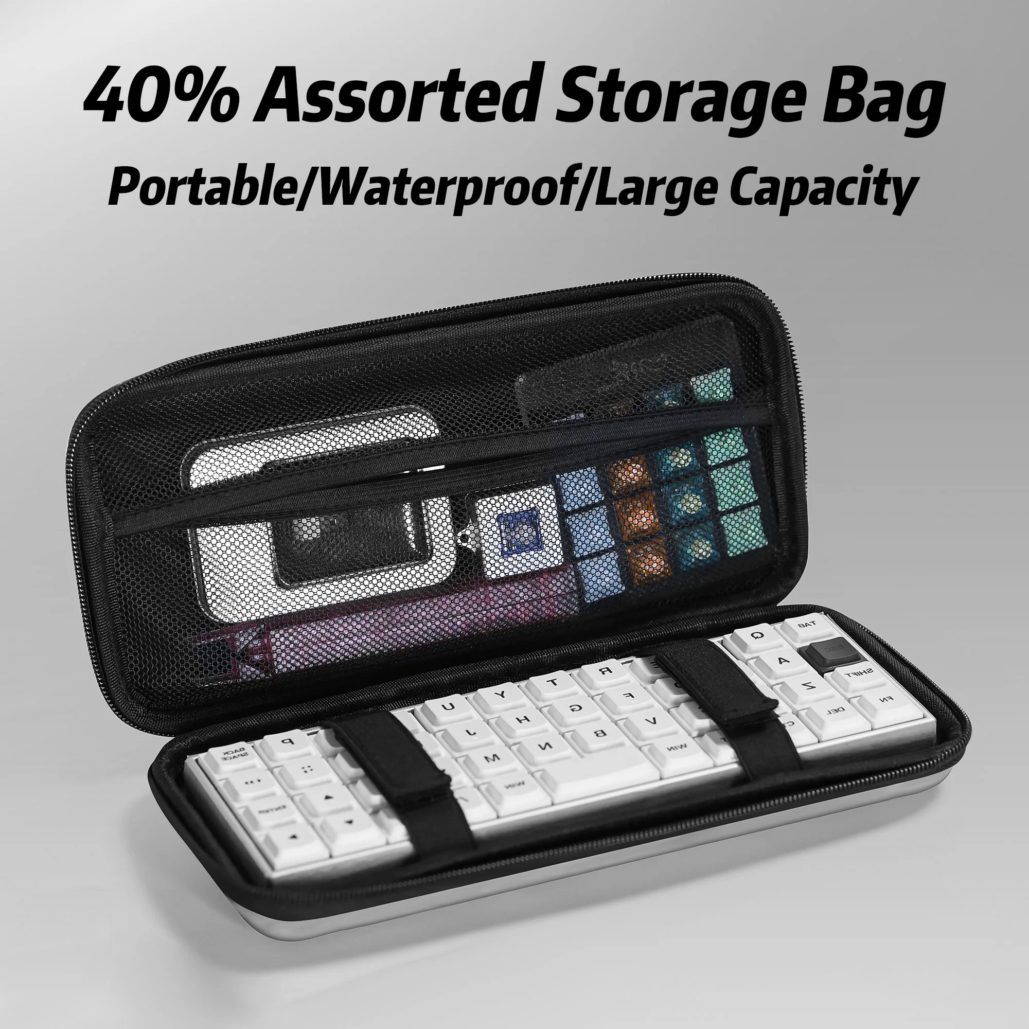 

Chosfox Protable Keyboard Storage Bags Large Capacity Mechanical Keyboard Bags for 40% Thickened Fabric Waterproof Protect Bags