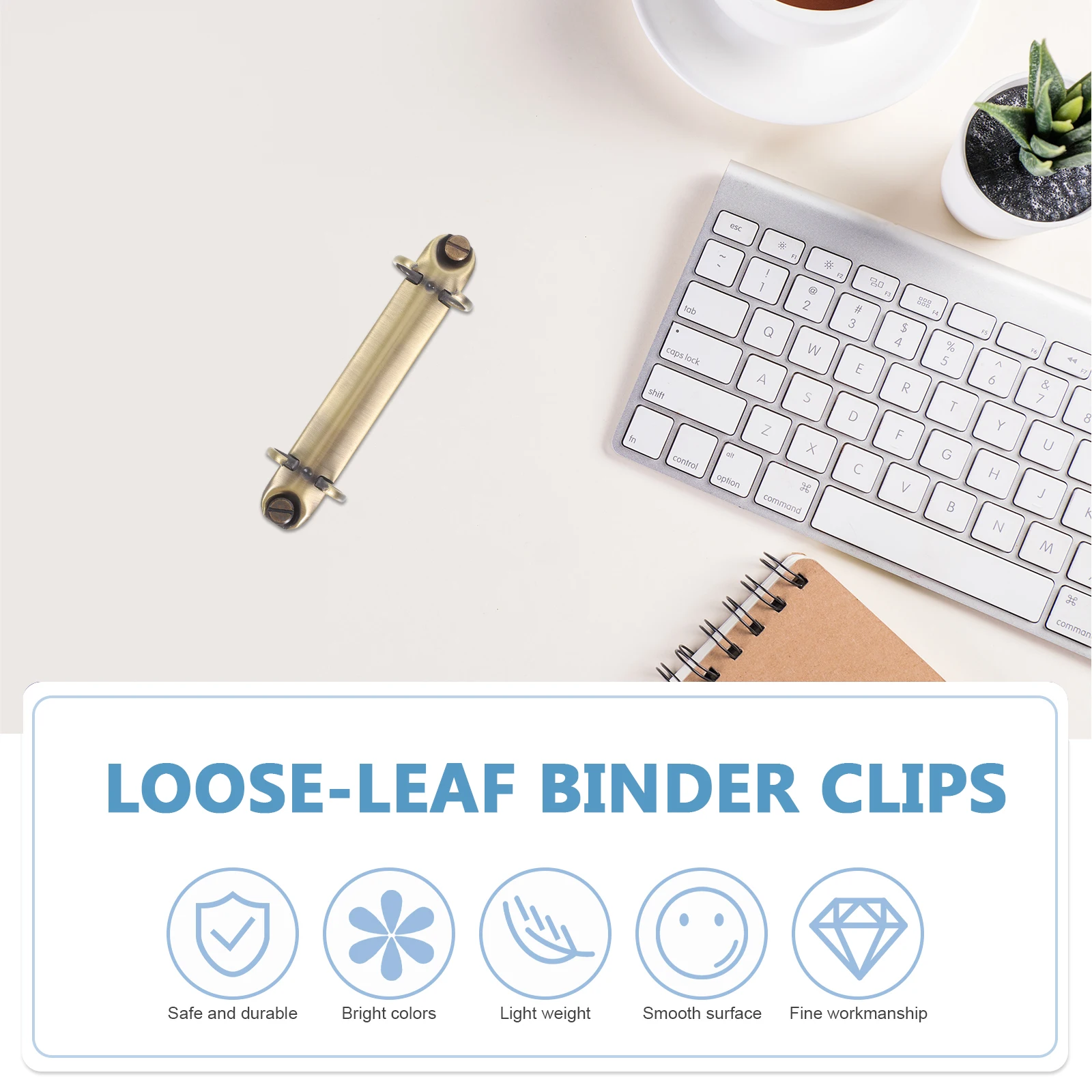 Ring Binder Buckle 2 Metal Binding Book Rings Organizer Golden Spines Combs Office