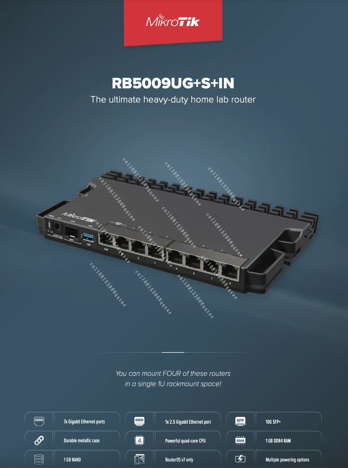 

RB5009UPr/RB5009UG+S+IN Home 1 Gigabit 2.5G Gigabit POE