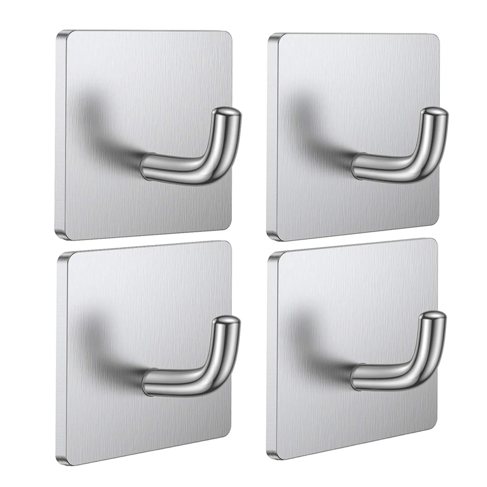 

Adhesive Hooks Heavy Duty Stick on Wall Hooks Towel Hooks Door Hooks Waterproof Stainless Steel Adhesive Towel Hooks