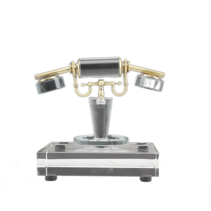 

New Chinese retro crystal telephone ornament, home living room desktop coffee table soft ornament ornament