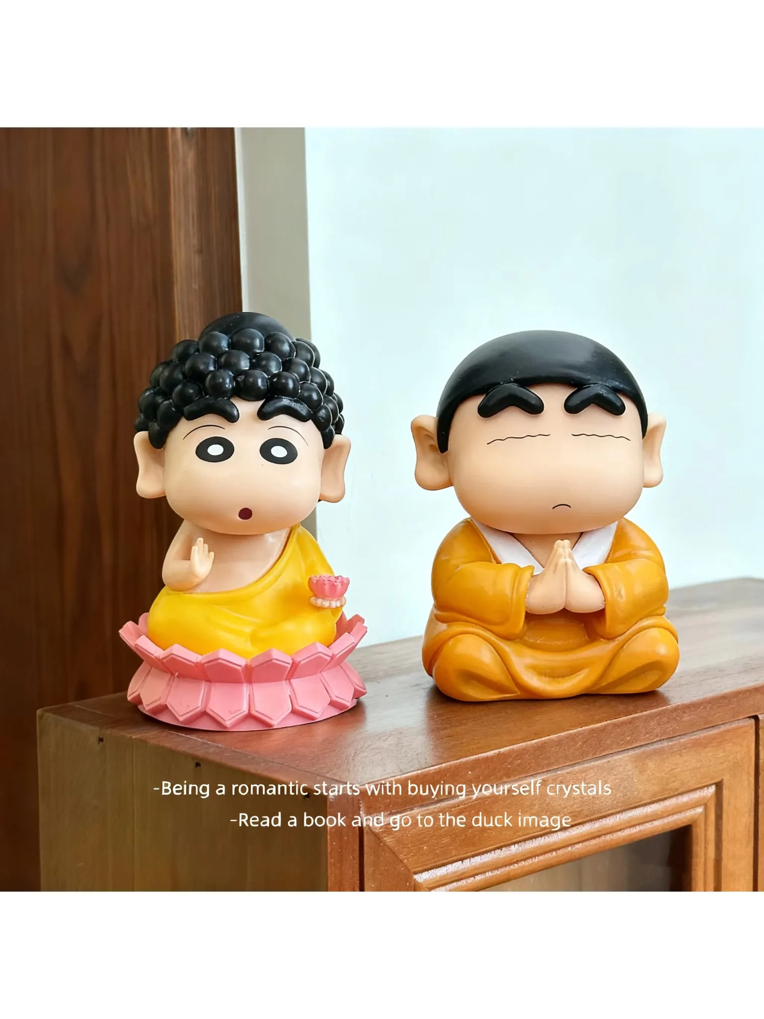Crayon Shin Chan Cos Buddha Good Luck Compassion Actionfigur Lustige Kawaii-Puppe Hochwertiges PVC-Modell Sammlerspielzeug – Detail 1