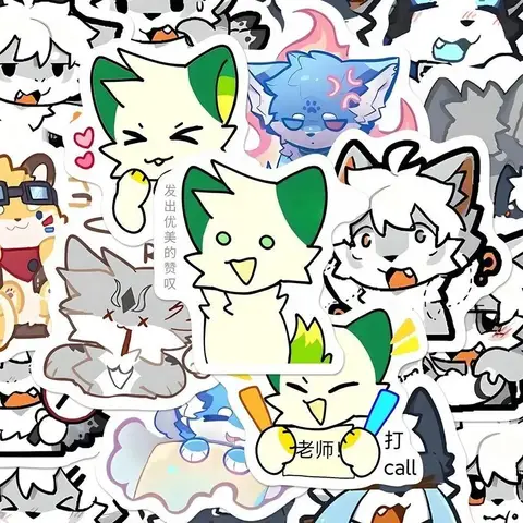 ﻿ 104 szt. Naklejek z postaciami z kreskówek, wersja Q, do graffiti, dekoracja na biurko, deskorolki, rowery, etui na telefony, lodówki ﻿