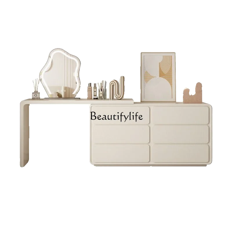 

Cream wind dresser storage chest integrated bedroom simple
