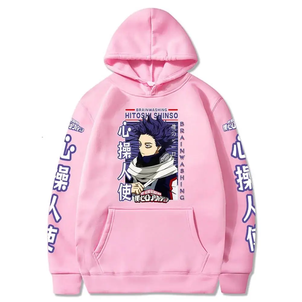 Harajuku Anime My Hero Academia Hitoshi Shinsou Cartoon Women Hoodies Boku No HeroAcademia Unisex Long Sleeve Winter Sweatshirts