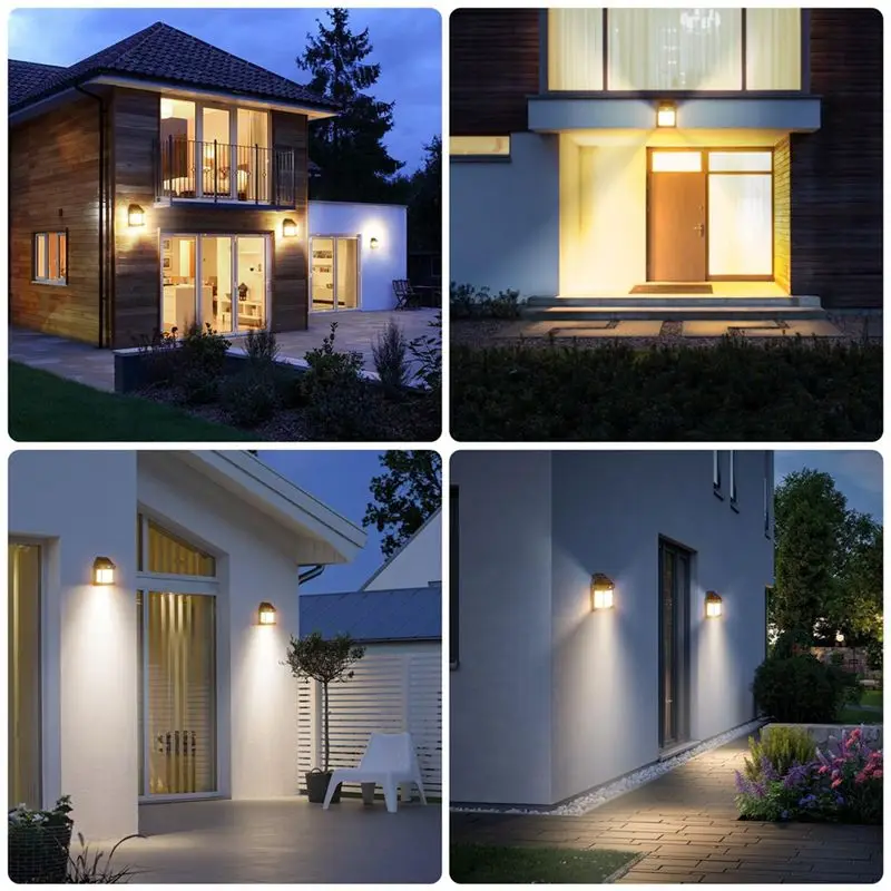 A04G-Solar Lights Outdoor, Dusk To Dawn Solar Wall Sconce Motion Sensor, 3 Lighting Modes Waterproof Solar Security Wall Durable