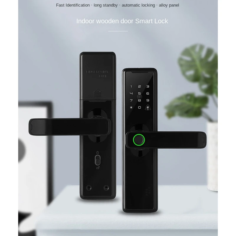 Tuya Bluetooth APP Biometric Fingerprint Security Intelligent Smart Wifi Password Electronic Door Lock