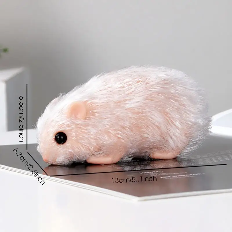 Siliconen herboren pop 5 inch zachte mini hamster metgezel speelgoed elastische hamster speelgoed realistische hamster dierenpop voor kinderen jongens