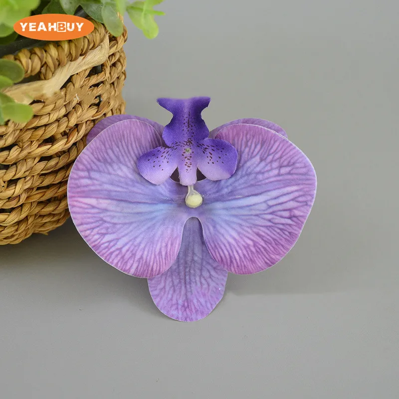 16Color Phalaenopsis Latex Artificial Butterfly Orchid Flowers Head DIY Wedding Christmas Decoration Shooting Props Accessories