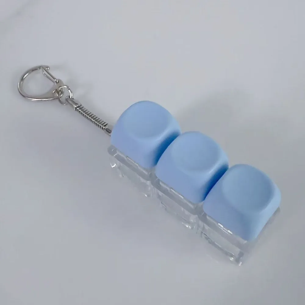 Relaxing 3/9 Keys Finger Keyboard Stress Relief Key Button Keycap Keychain Gadget Pass The Time Pinch Adult