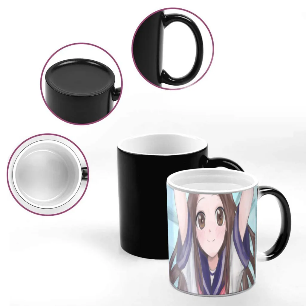 Anime Teasing Master Takagi-san Magic Cute Heat Changing Color Mug Friends Birthday Gift