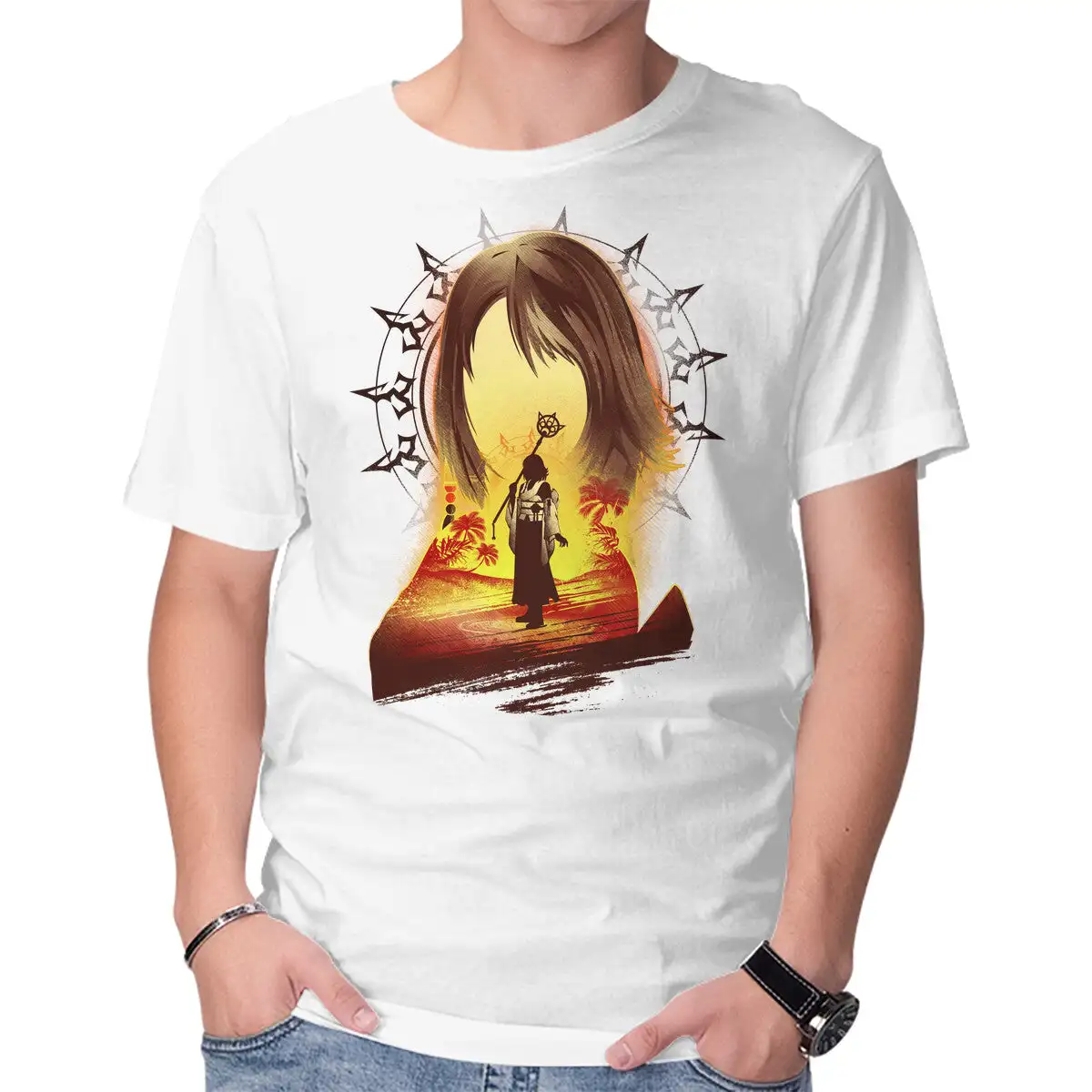 Summoner Of Spira Anime Graphic T-shirts for Men Clothing Women Short Sleeve Tees Vintage High Quality 100%Cotton