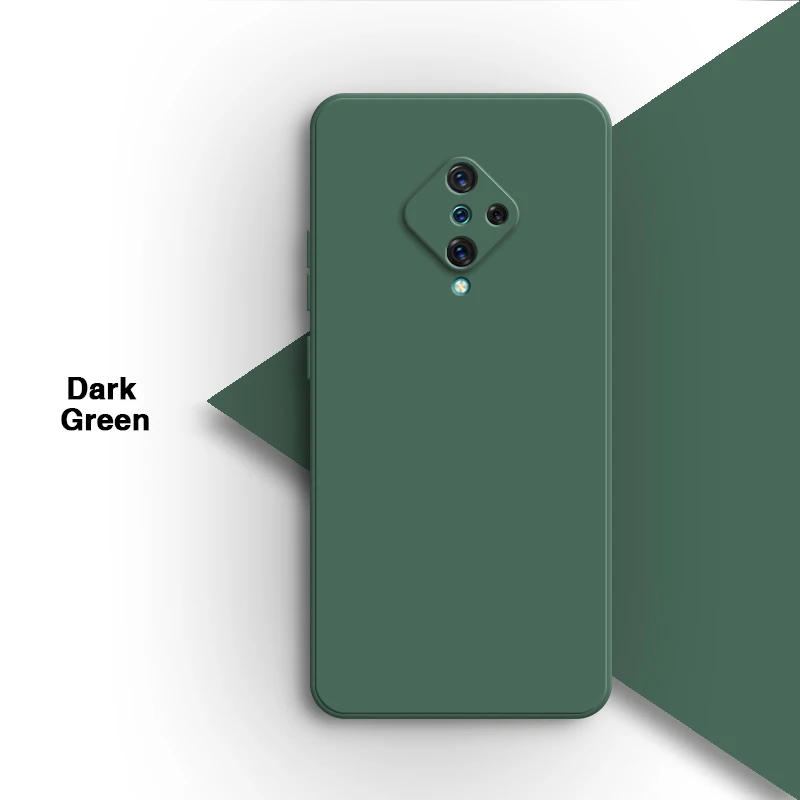 VIVO S1 Pro 6.38" 1920 PD1945F_EX 1920_20 충격 방지 소프트 뒷면 커버용 기본 오리지널 액체 실리콘 전화 케이스