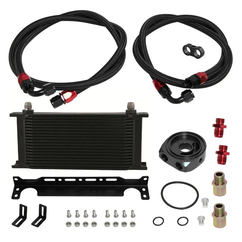 

UNIVERSAL 8AN 19 ROW ENGINE TRANSMISSION OIL COOLER + FILTER SANDWICH ADAPTER